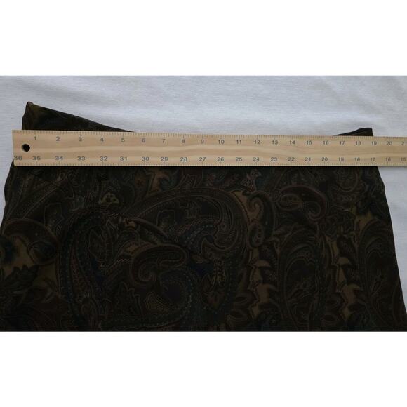 Vintage Chaps Pull On Skirt XL Paisley Dark Academia Fall Autumnal Librarian - Picture 4 of 14